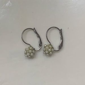 French fox tail pear earrings